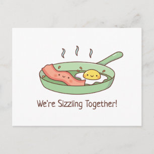 Carte Postale Nous sommes en train de grésiller ensemble, Bacon