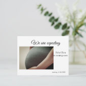 Carte Postale nous sommes enceinte ajouter nom bébé date grosses (Debout devant)