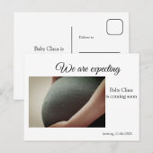 Carte Postale nous sommes enceinte ajouter nom bébé date grosses (Devant / Derrière)