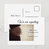 Carte Postale nous sommes enceinte ajouter nom bébé date grosses (Devant / Derrière)