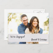 Carte Postale Nous sommes engagés Couples Fiançailles Faire-part (Devant / Derrière)