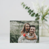 Carte Postale Nous sommes engagés Couples Fiançailles Faire-part (Debout devant)