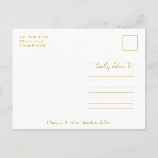 Carte Postale Nous sommes engagés Faire-part Fiançailles Photo (Dos)