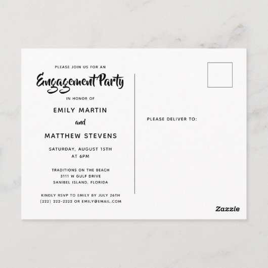 Carte Postale Nous sommes engagés pour une partie d'engagement p (Dos)