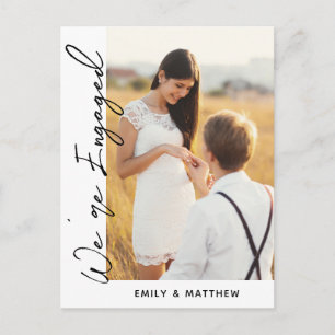 Carte Postale Nous sommes engagés Simple Script Photo Engagement