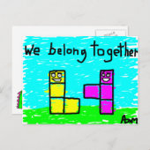 Carte Postale Nous Sommes Ensemble (Devant / Derrière)