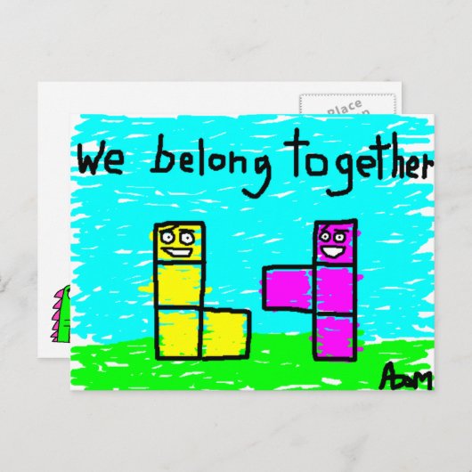 Carte Postale Nous Sommes Ensemble (Devant / Derrière)