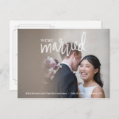 Carte Postale Nous sommes mariés Faire-part de mariage d'Eloped (Devant / Derrière)