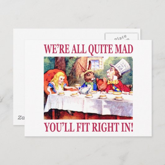 Carte Postale Nous sommes tous assez fous, tu vas rentrer ! (Devant / Derrière)