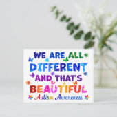 Carte Postale Nous sommes tous différents (Debout devant)