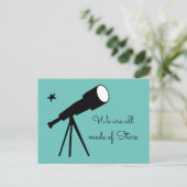 Carte Postale Nous sommes tous faits de télescope Stars (Debout devant)