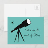 Carte Postale Nous sommes tous faits de télescope Stars (Devant / Derrière)