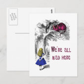 Carte Postale Nous sommes tous fous ici (Devant / Derrière)