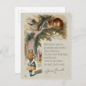 Carte Postale Nous sommes tous fous ici CC0188 Alice Cheshire ch (Devant / Derrière)