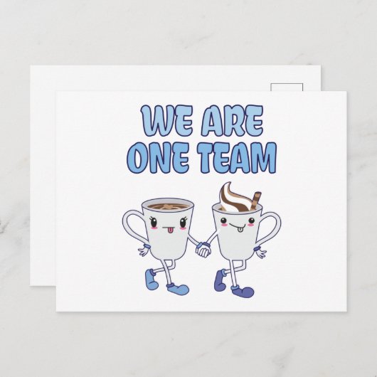 Carte Postale Nous sommes une équipe (Devant / Derrière)