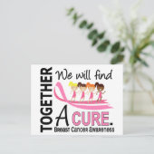 Carte Postale Nous Trouverons Un Cancer Cure Du Sein (Debout devant)