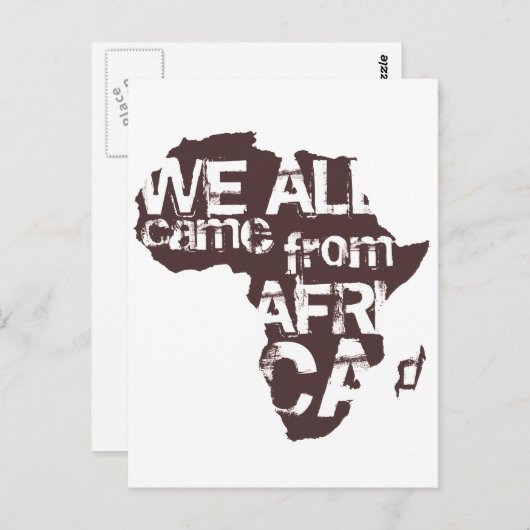 CARTE POSTALE NOUS VENONS TOUS D'AFRIQUE (Devant / Derrière)