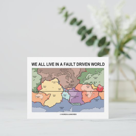 Carte Postale Nous Vivons Tous Dans Un Monde Motivé Par Les Fail (Debout devant)