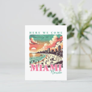Carte Postale Nous voilà à Miami Floride – Miami Beach Vintage