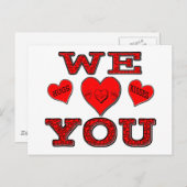 Carte Postale Nous Vous Aimons (Devant / Derrière)