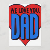 Carte Postale Nous vous aimons papa (Devant)