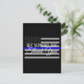 CARTE POSTALE NOUS VOUS APPUYONS MERCI POLICE POSTCARD (Debout devant)