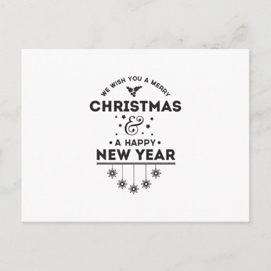 Carte Postale Nous vous souhaitons un joyeux Noël (Devant)