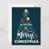 Carte Postale Nous vous souhaitons un Joyeux Noël (Devant / Derrière)