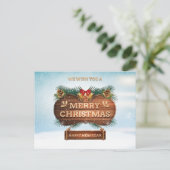 Carte Postale Nous vous souhaitons un joyeux Noël heureux nouvel (Debout devant)