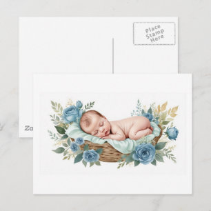 Carte postale nouveau bébé garçon