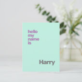 Carte Postale nouveau bébé garçon faire-part de naissance bleu p (Debout devant)