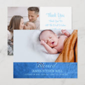 CARTE POSTALE NOUVEAU BÉBÉ, GARÇON  PHOTO MIGNONNE ANNONCE DE NA (Devant / Derrière)