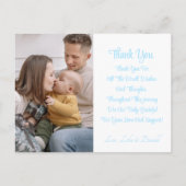 CARTE POSTALE NOUVEAU BÉBÉ, GARÇON  PHOTO MIGNONNE ANNONCE DE NA (Dos)