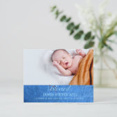 CARTE POSTALE NOUVEAU BÉBÉ, GARÇON  PHOTO MIGNONNE ANNONCE DE NA (Debout devant)