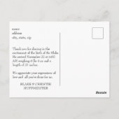 Carte Postale Nouveau bébé Merci moderne B/W Photo (Dos)