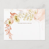 Carte Postale NOUVEAU ! Boho Floral Mariage Enregistrer les Date (Dos)