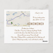 Carte Postale nouveau brun, pour l'invitation, Chant de Salomon  (Dos)