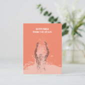 Carte Postale Nouveau code QR monochrome grunge homme eau éclabo (Debout devant)