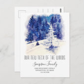 Carte Postale Nouveau cou de la forêt Faire-part de mouvement hi (Devant / Derrière)