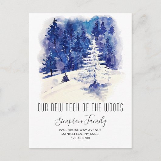 Carte Postale Nouveau cou de la forêt Faire-part de mouvement hi (Devant)