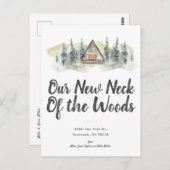 Carte Postale Nouveau cou des Bois | Faire-part de déplacement (Devant / Derrière)