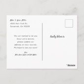 Carte Postale Nouveau cou des Bois | Faire-part de déplacement (Dos)