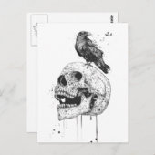 Carte Postale Nouveau crâne (bw) (Devant / Derrière)