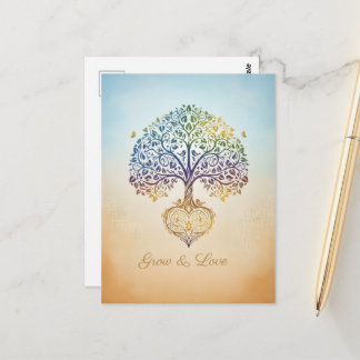 Carte Postale Nouveau design de croissance et d'amour