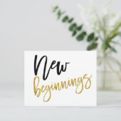 Carte Postale Nouveau devis de position de début blanc (Debout devant)