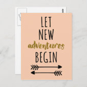 Carte Postale Nouveau devis pour les aventures (Devant / Derrière)