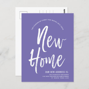 Carte Postale Nouveau domicile   Lavande minimale   Nouvelle adr