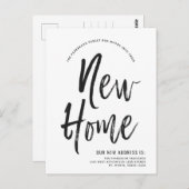 Carte Postale Nouveau domicile | Style de script Nouvelle adress (Devant / Derrière)