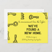 Carte Postale Nouveau Faire-part d'accueil/thème clé (Devant / Derrière)