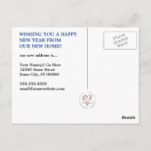 Carte Postale nouveau faire-part d'adresse de bonne année (Dos)